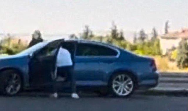 Eskişehir'de otomobil içindeki kadını "Aldattın" diyerek darp etti