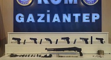 Gaziantep'te 7 silah ile 17 adet tarihi eser ele geçirildi: 1 gözaltı
