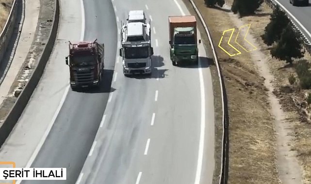 Gaziantep'te otoyolda dron destekli denetim: Bin 123 araca ceza