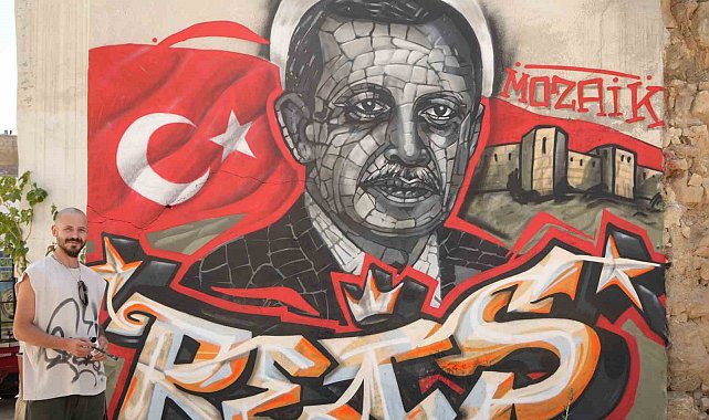 Gaziantepli grafiti sanatçısından Cumhurbaşkanı Erdoğan'a 25'inci yıl hediyesi