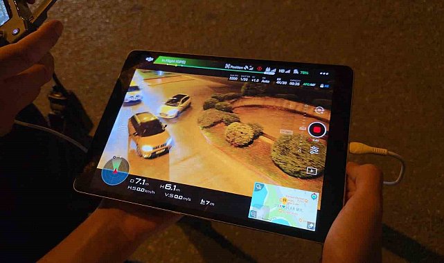 Gece saatlerinde dron destekli trafik denetimleri başladı