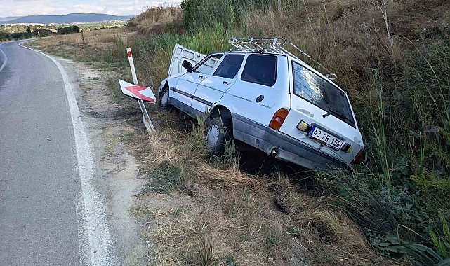 Hisarcık'ta otomobil şarampole savruldu: 4 yaralı