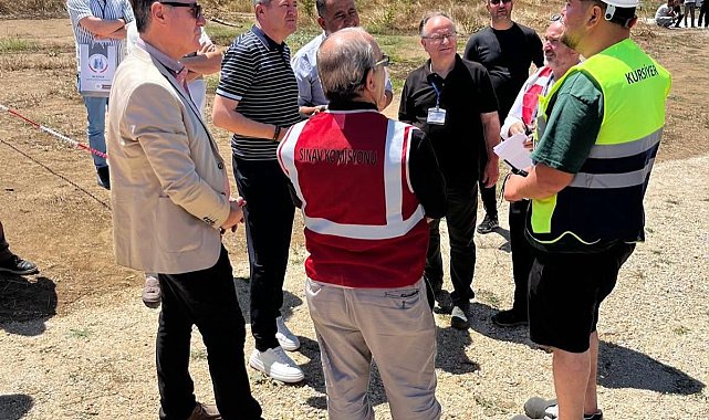 İş makineleri operatörlük sınavı yerinde incelendi