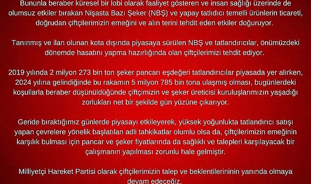 İsmail Özdemir: "MHP olarak çiftçilerimizin talep ve beklentilerinin yanında olmaya devam edeceğiz"