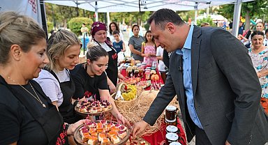 İzmir Bornova'da doğal lezzetler halkla buluşuyor