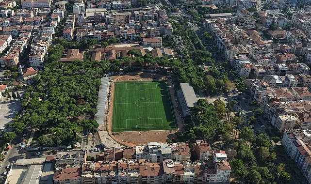 İzmir Büyükşehir'den Ödemiş Saraçoğlu Stadı'na yepyeni zemin