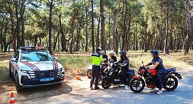Jandarmanın motosiklet denetimlerinde 5 bin 392 sürücü kontrol edildi