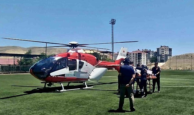Kalp krizi geçiren hasta hava ambulansıyla Malatya'ya sevk edildi