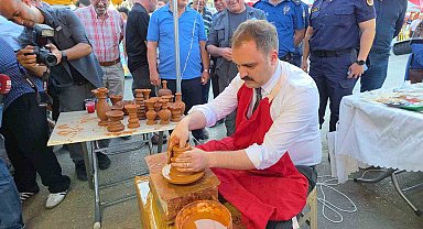 Karacasu'da protokolden çömlek şov