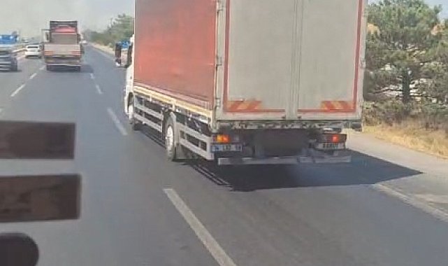 Karayolundaki otluk alanda çıkan yangın ormana sıçramadan söndürüldü