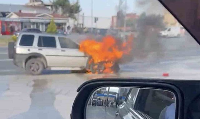 Kastamonu'da cipte çıkan yangını itfaiye söndürdü