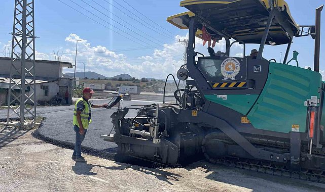 Kavak Devlet Hastanesi yolu sıcak asfaltla yenileniyor