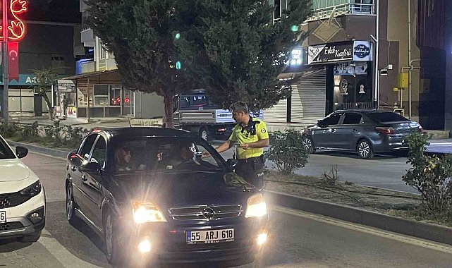 Kavak'ta trafik ve asayiş denetimleri