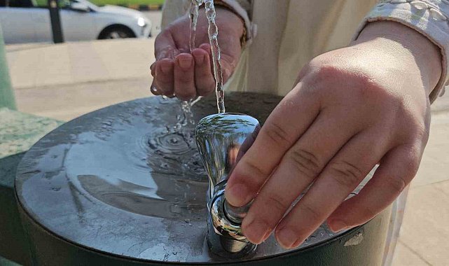Kavurucu sıcakların yaşandığı İskenderun'da sahilde ücretsiz soğuk su hizmeti insanlara ve sokak hayvanlarına nefes oldu