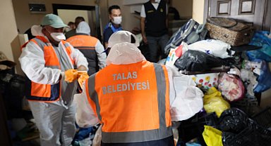 Kayseri Talas'ta çöp ev ihbarına hızlı müdahale