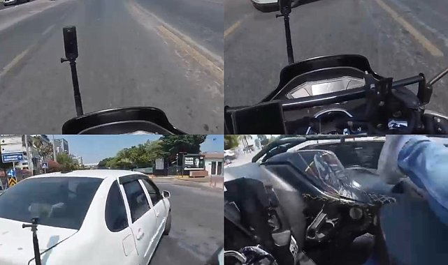 Kaza anları kamerada:Araçlarla çarpışan motosiklet ve elektrikli bisiklet sürücüleri yaralandı