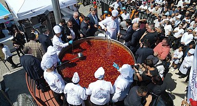 Kelkit'te kuru fasulyeyle dünya rekoru kırıldı
