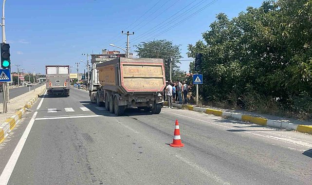 Keşan'da tırın çarptığı yaya yaralandı