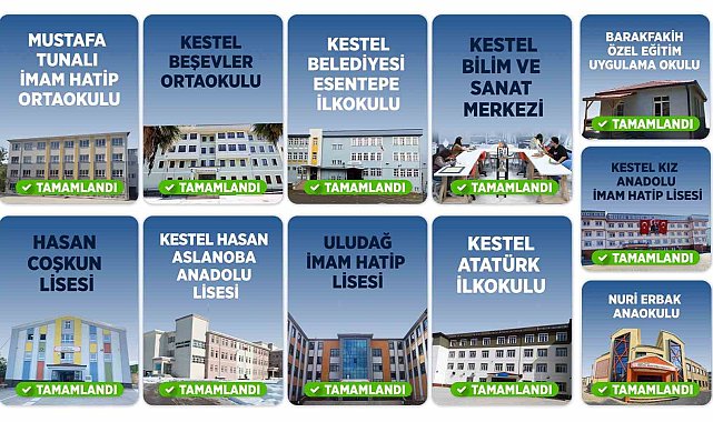 Kestel Belediyesi'nin okullarda bakım mesaisi