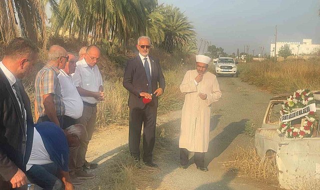 Kıbrıs şehidi gazeteci Adem Yavuz, 52 yıl önce Rumların saldırısına uğradığı yerde anıldı