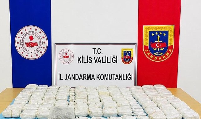 Kilis'te 90,5 kilo uyuşturucu ele geçirildi