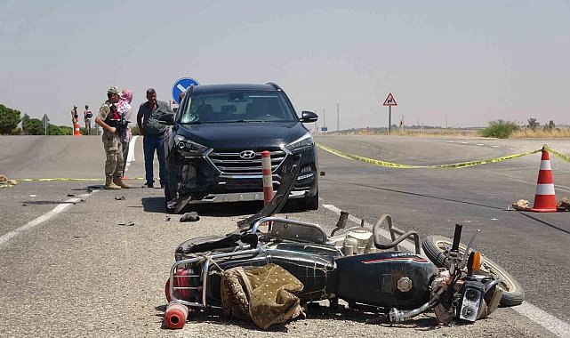 Kilis'te otomobil ile çarpışan motosikletin sürücüsü hayatını kaybetti