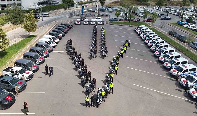 Kocaeli İl Emniyet Müdürlüğü filosuna 74 yeni araç katıldı