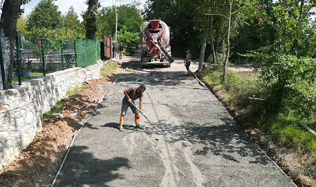 Kocaeli'de kırsal mahalleye modern yol