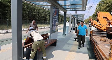Kocaeli'de tramvay duraklarına 260 yeni bank