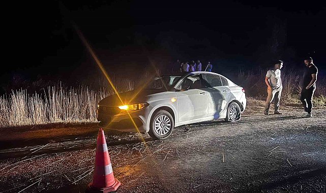 Kontrolden çıkan otomobil şarampole uçtu, sürücü yaralandı