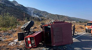 Kontrolden çıkan traktör devrildi: 1 yaralı
