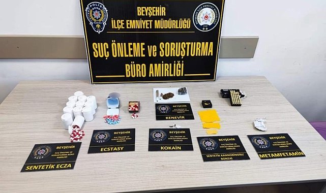 Konya'da eve düzenlenen operasyonda uyuşturucu ve mermi çıktı