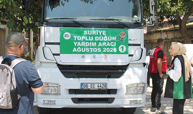 Konya'dan Suriye'deki ihtiyaç sahibi nişanlı çiftlere yardım