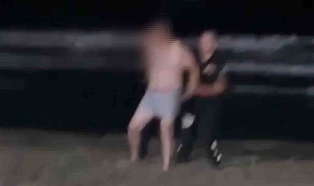 Kumbağ'da tehlikeli inat: Jandarma dakikalarca ikna etmeye çalıştı