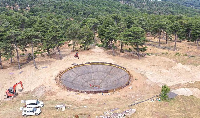 Madra Dağları'na yeni helikopter yangın havuzu kazandırıldı