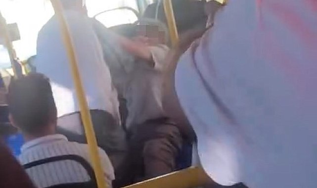 Malatya'da 2 yaşlının yolcu otobüsündeki ilginç kavgası kamerada