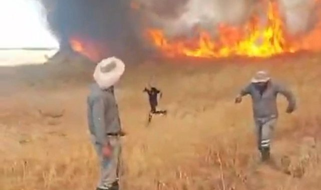 Malatya'da korkutan anız yangını