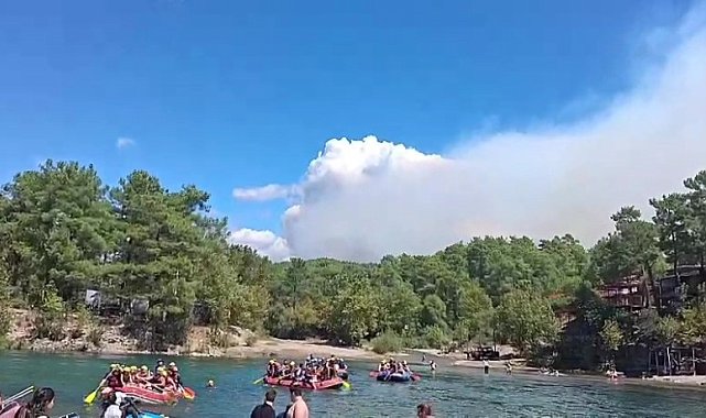 Manavgat'taki orman yangınını söndürme çalışmaları sürüyor