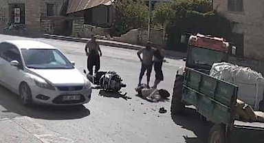 Mersin'de motosiklet traktörle çarpıştı: 1 yaralı