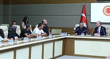 Milletvekili Bilgin TBMM'de maden işçilerinin ailelerini kabul etti