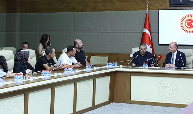 Milletvekili Bilgin TBMM'de maden işçilerinin ailelerini kabul etti