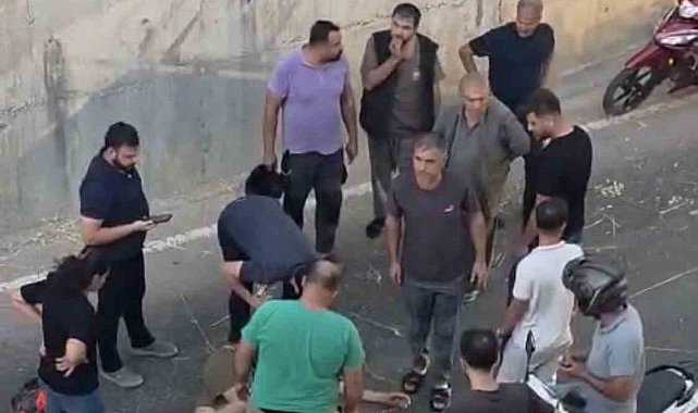 Motosikletletten fırlayarak alt geçide düştü