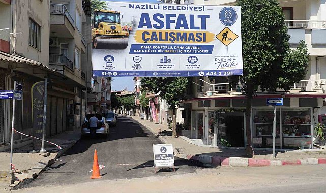 Nazilli Belediyesi ilçedeki yol çalışmalarını sürdürüyor