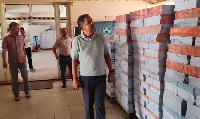 Nazilli'de ders kitabı dağıtımı öncesi hazırlıklar denetlendi