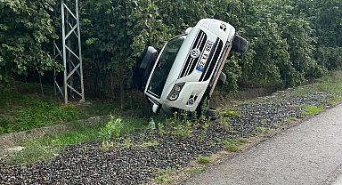 Ordu'da SUV araç devrildi, sürücü yara almadan kurtuldu