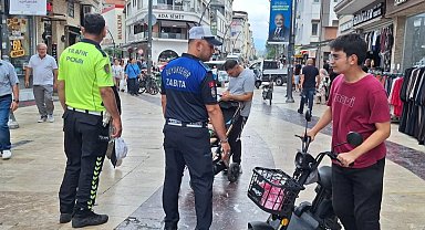 Ordu'da kapalı caddelerde sıkı denetim