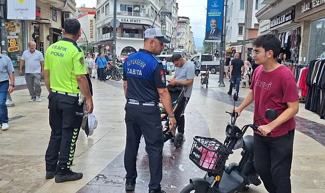Ordu'da kapalı caddelerde sıkı denetim