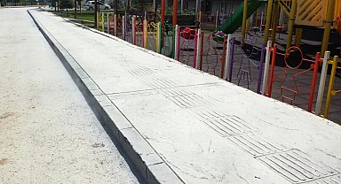 Ordu'da modern kaldırım çalışması
