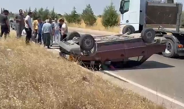 Otomobil takla attı: 2 yaralı