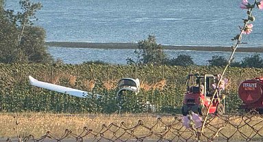 Özel uçuş okuluna ait eğitim uçağı pistten çıktı: Pilot öğrenci yaralandı